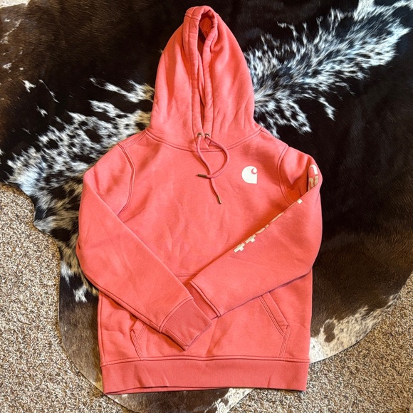 Carhartt Tops - Carhartt Women's Coral Pink Hoodie